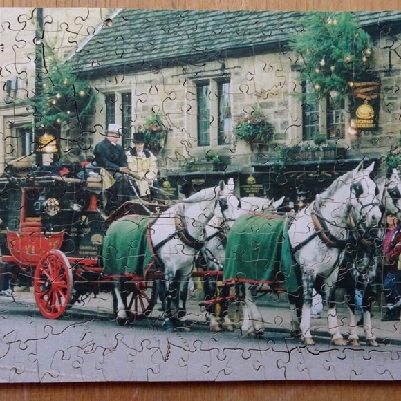 Wentworth Jigsaw Puzzle Wooden 250 Piece Christmas Time In Bakewell Damaged - Picture 9 of 10